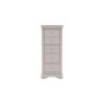 Mabel Wooden 5 Drawer Chest in Painted Taupe Finish Mabel Wooden 5 Drawer Chest in Painted Taupe Finish