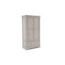Mabel Wooden 2 Door Wardrobe in Painted Taupe Finish Mabel Wooden 2 Door Wardrobe in Painted Taupe Finish