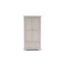 Mabel Wooden 2 Door Wardrobe in Painted Taupe Finish Mabel Wooden 2 Door Wardrobe in Painted Taupe Finish
