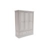 Mabel Wooden 3 Door Wardrobe in Painted Taupe Finish