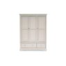 Mabel Wooden 3 Door Wardrobe in Painted Taupe Finish