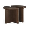 California Dark Oak Half Moon Nest of Tables California Dark Oak Half Moon Nest of Tables
