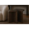 California Dark Oak Half Moon Nest of Tables California Dark Oak Half Moon Nest of Tables