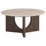 California Dark Oak Coffee Table with Travertine Top California Dark Oak Coffee Table with Travertine Top