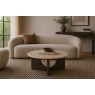 California Dark Oak Coffee Table with Travertine Top California Dark Oak Coffee Table with Travertine Top