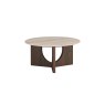 California Dark Oak Coffee Table with Travertine Top