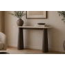 California Dark Oak Console Table with Travertine Top California Dark Oak Console Table with Travertine Top
