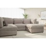 Madison 5 Seater Modular Corner Sofa in Light Grey Chenille with Storage Footstool Madison 5 Seater Modular Corner Sofa in Light Grey Chenille with Storage Footstool