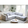 Madison 5 Seater Modular Corner Sofa in Light Grey Chenille with Storage Footstool Madison 5 Seater Modular Corner Sofa in Light Grey Chenille with Storage Footstool