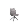 Deigo 180° Swivel Dining Chair in Charcoal PU Leather