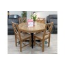 Ex-Display St Austell - Nixon Reclaimed Wood Round Dining Table + 4 Chairs