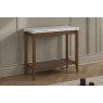 Florence Walnut Stained Oak 70cm Sofa Side Table with Marble Top Florence Walnut Stained Oak 70cm Sofa Side Table with Marble Top