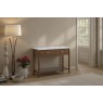 Florence Walnut Stained Oak 100cm Console Table with Marble Top Florence Walnut Stained Oak 100cm Console Table with Marble Top