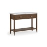 Florence Walnut Stained Oak 100cm Console Table with Marble Top Florence Walnut Stained Oak 100cm Console Table with Marble Top