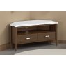 Florence Walnut Stained Oak 100cm Corner TV Unit with Marble Top Florence Walnut Stained Oak 100cm Corner TV Unit with Marble Top