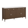 Florence Walnut Stained Oak Large 160cm Sideboard with Marble Top Florence Walnut Stained Oak Large 160cm Sideboard with Marble Top