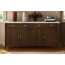 Florence Walnut Stained Oak Large 160cm Sideboard with Marble Top