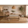 Normandy White Wash Cross Leg Ext 200-245cm Dining Table