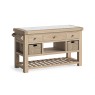 Normandy White Wash Large Kitchen Island