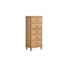 Verona Oak Narrow Tallboy Chest of Drawers