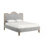 Verona Oak Grey Upholstered Bed Frame