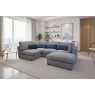 Madison 5 Seater Modular Corner Sofa in Grey Chenille with Storage Footstool Madison 5 Seater Modular Corner Sofa in Grey Chenille with Storage Footstool