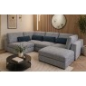 Madison 5 Seater Modular Corner Sofa in Grey Chenille with Storage Footstool Madison 5 Seater Modular Corner Sofa in Grey Chenille with Storage Footstool