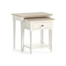 Provence Painted Off-White Oak Nest Of Tables Provence Painted Off-White Oak Nest Of Tables