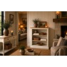Provence Painted Off-White Oak Low Bookcase Provence Painted Off-White Oak Low Bookcase