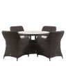 Gallery Direct Ascot Outdoor Round Dining Set & 4 Chairs Gallery Direct Ascot Outdoor Round Dining Set & 4 Chairs