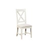 Burford Painted Oak Upholstered X-Back Dining Chairs (Pair) Burford Painted Oak Upholstered X-Back Dining Chairs (Pair)