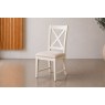 Burford Painted Oak Upholstered X-Back Dining Chairs (Pair) Burford Painted Oak Upholstered X-Back Dining Chairs (Pair)