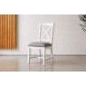Burford Painted Oak Upholstered X-Back Dining Chairs (Pair) Burford Painted Oak Upholstered X-Back Dining Chairs (Pair)