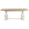 Burford Painted Oak 160-200cm Ext Pedestal Dining Table Burford Painted Oak 160-200cm Ext Pedestal Dining Table
