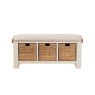 Burford Painted Oak 110cm Upholstered Hall Bench Burford Painted Oak 110cm Upholstered Hall Bench