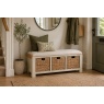 Burford Painted Oak 110cm Upholstered Hall Bench Burford Painted Oak 110cm Upholstered Hall Bench