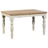 Burford Painted Oak 130-180cm Ext Dining Table Set + 4 Upholstered Chairs Burford Painted Oak 130-180cm Ext Dining Table Set + 4 Upholstered Chairs