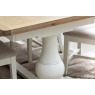 Burford Painted Oak 160-200cm Ext Pedestal Dining Table Set + 4 X-Back Chairs Burford Painted Oak 160-200cm Ext Pedestal Dining Table Set + 4 X-Back Chairs