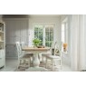 Burford Painted Oak 160-200cm Ext Pedestal Dining Table Set + 4 X-Back Chairs