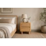 Flynn Natural Oak 2 Drawer Bedside Table Flynn Natural Oak 2 Drawer Bedside Table