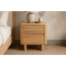 Flynn Natural Oak 2 Drawer Bedside Table Flynn Natural Oak 2 Drawer Bedside Table
