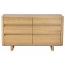 Flynn Natural Oak 6 Drawer Chest of Drawers Flynn Natural Oak 6 Drawer Chest of Drawers