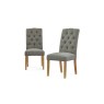 Chelsea Fabric Buttoned Back Dining Chair in Grey (Pair) Chelsea Fabric Buttoned Back Dining Chair in Grey (Pair)