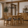 Burford Country Oak Compact Ext 120-165cm Dining Table Set & 4 Chairs Burford Country Oak Compact Ext 120-165cm Dining Table Set & 4 Chairs
