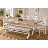Windsor Country Oak Painted Cross-Leg 200-245cm Ext Dining Table Set Windsor Country Oak Painted Cross-Leg 200-245cm Ext Dining Table Set
