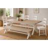 Windsor Country Oak Painted Cross-Leg 200-245cm Ext Dining Table Set Windsor Country Oak Painted Cross-Leg 200-245cm Ext Dining Table Set