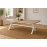 Windsor Country Oak Painted Cross-Leg 200-245cm Ext Dining Table Set Windsor Country Oak Painted Cross-Leg 200-245cm Ext Dining Table Set