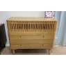 Ex-Display St Austell - Soho Natural Slatted 3 Drawer Chest of Drawers