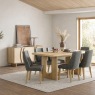 Cara Oak Small 150-190cm Extending Dining Table Set + 6 Luna Dining Chairs in Charcoal Cara Oak Small 150-190cm Extending Dining Table Set + 6 Luna Dining Chairs in Charcoal