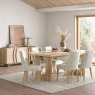 Cara Oak Large 200-245cm Extending Dining Table Set + 6 Luna Dining Chairs in Beige Cara Oak Large 200-245cm Extending Dining Table Set + 6 Luna Dining Chairs in Beige